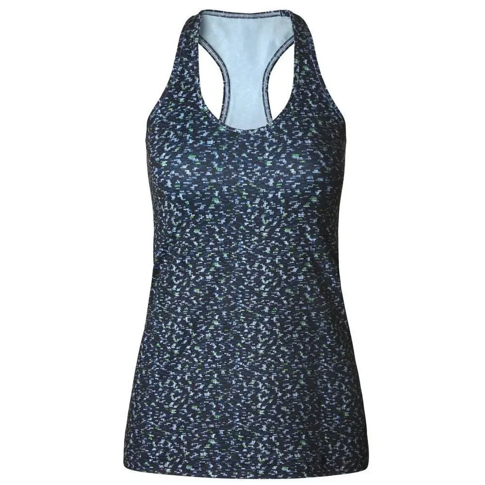 LULULEMON Cool Racerback Sz 4 Digi Pixie Caspian Blue Black
